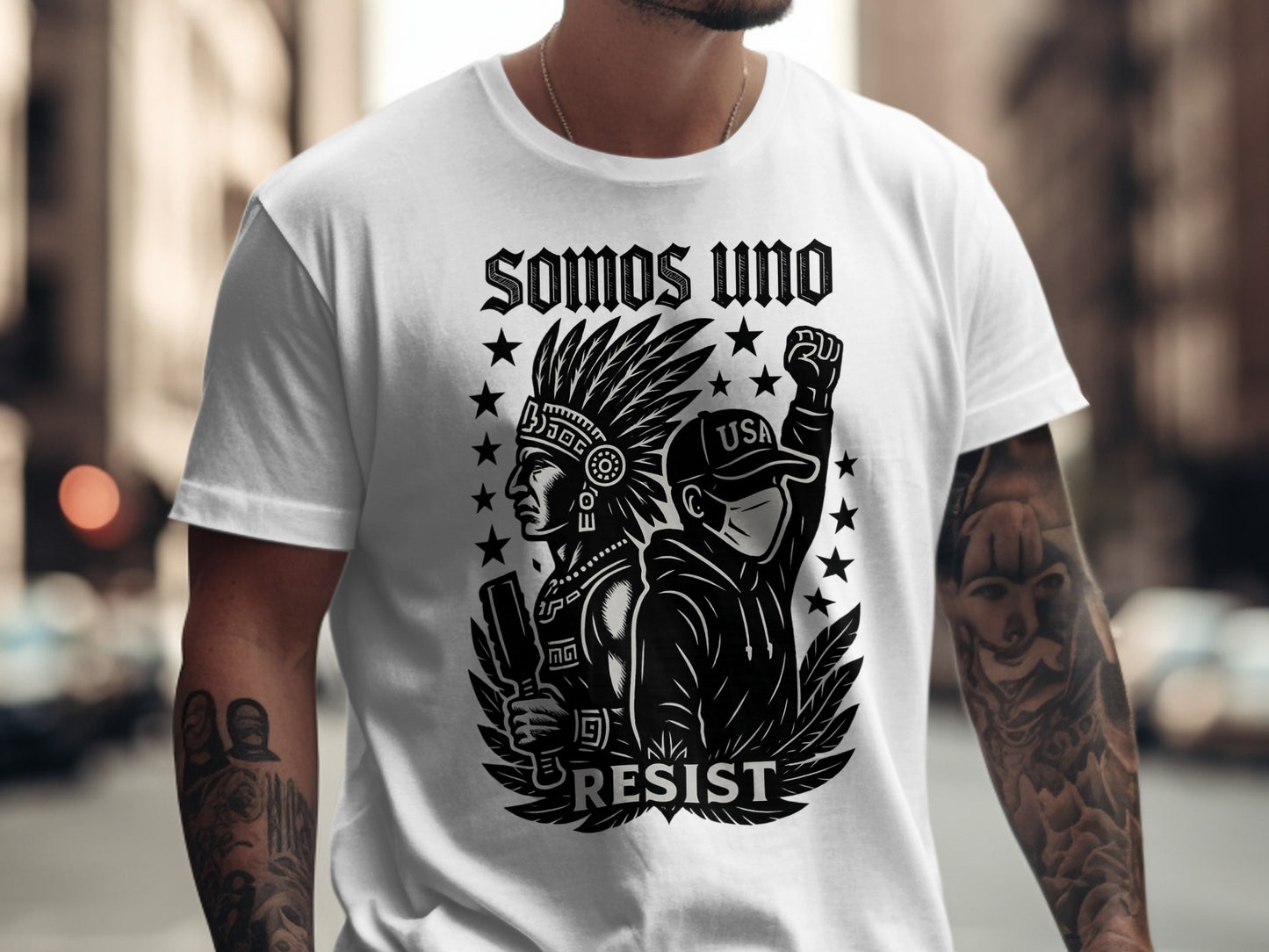 Somos Uno Resist Graphic T-Shirt Design