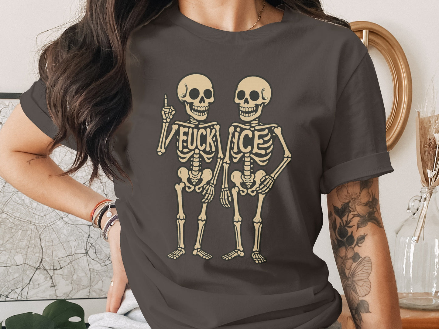 Skeletons Hand Gestures Graphic Tee product type