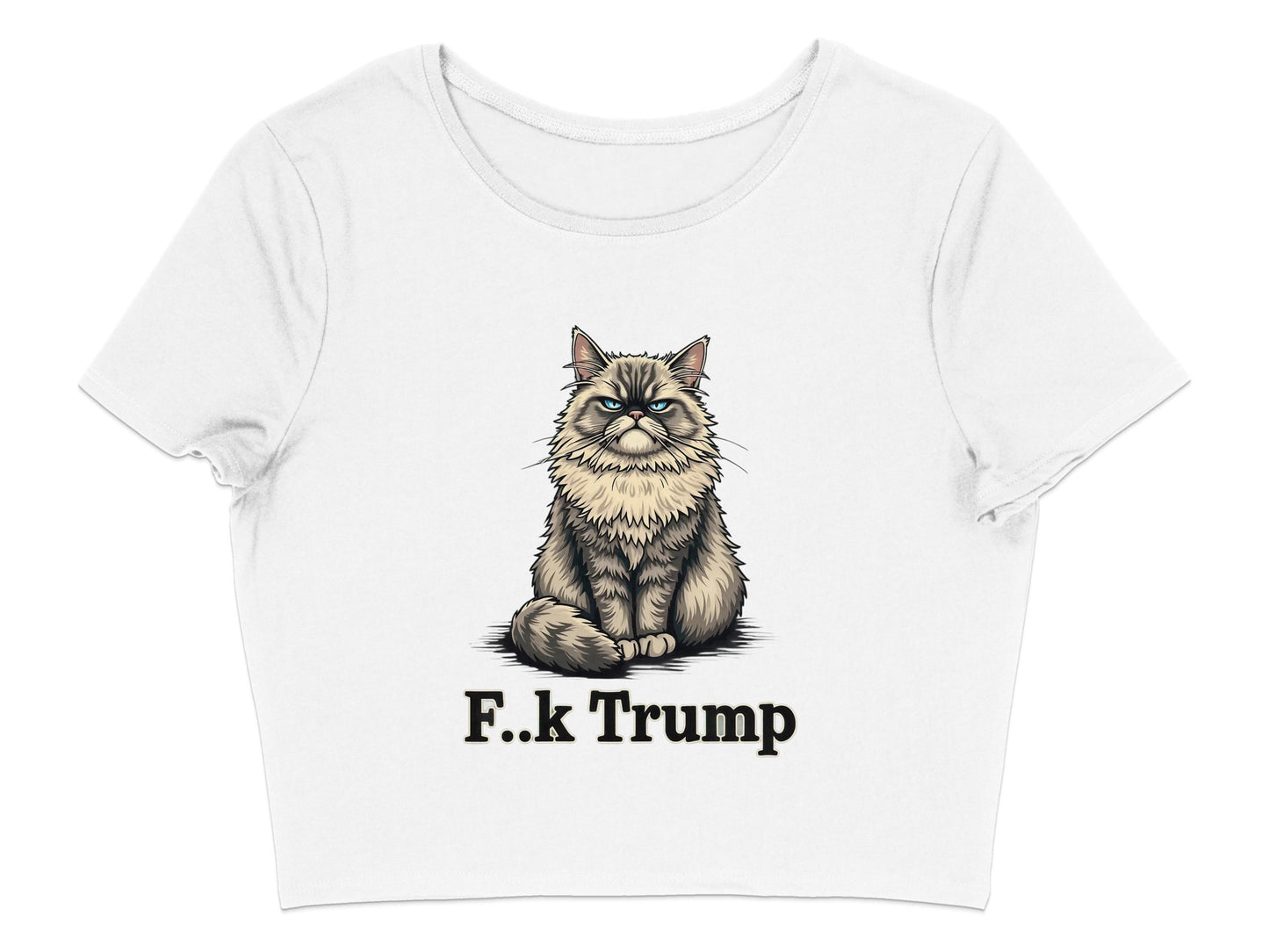 Funny Cat F..k Trump Graphic Print T-shirt Product Type