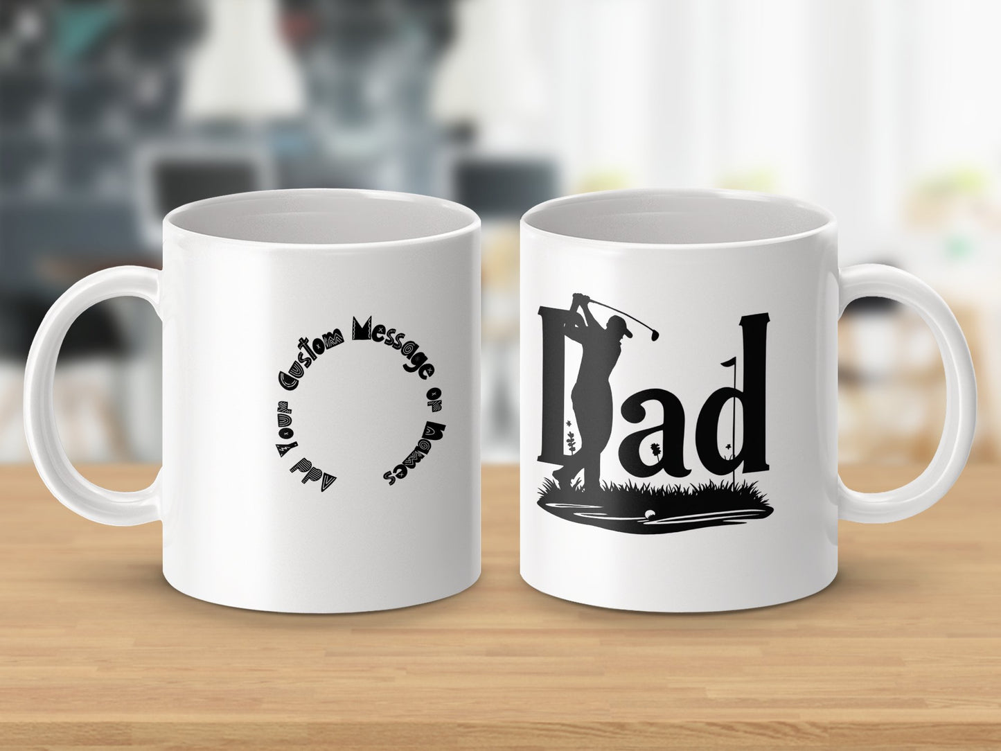 Personalized Golf Dad Mug Custom Message on Mug product