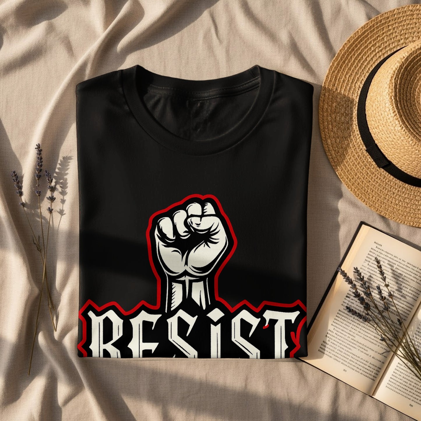 Resist Fist Design Graphic T Shirt Trendy Apparel product