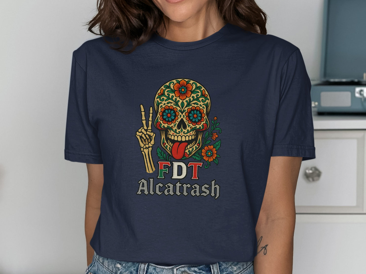 Skull Print FDT Alcatrash Graphic Tee Shirt product
