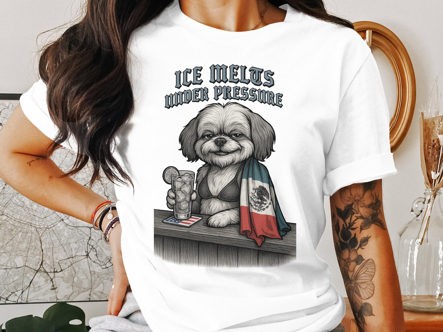 Ice Melts Under Pressure Dog Graphic T-shirt