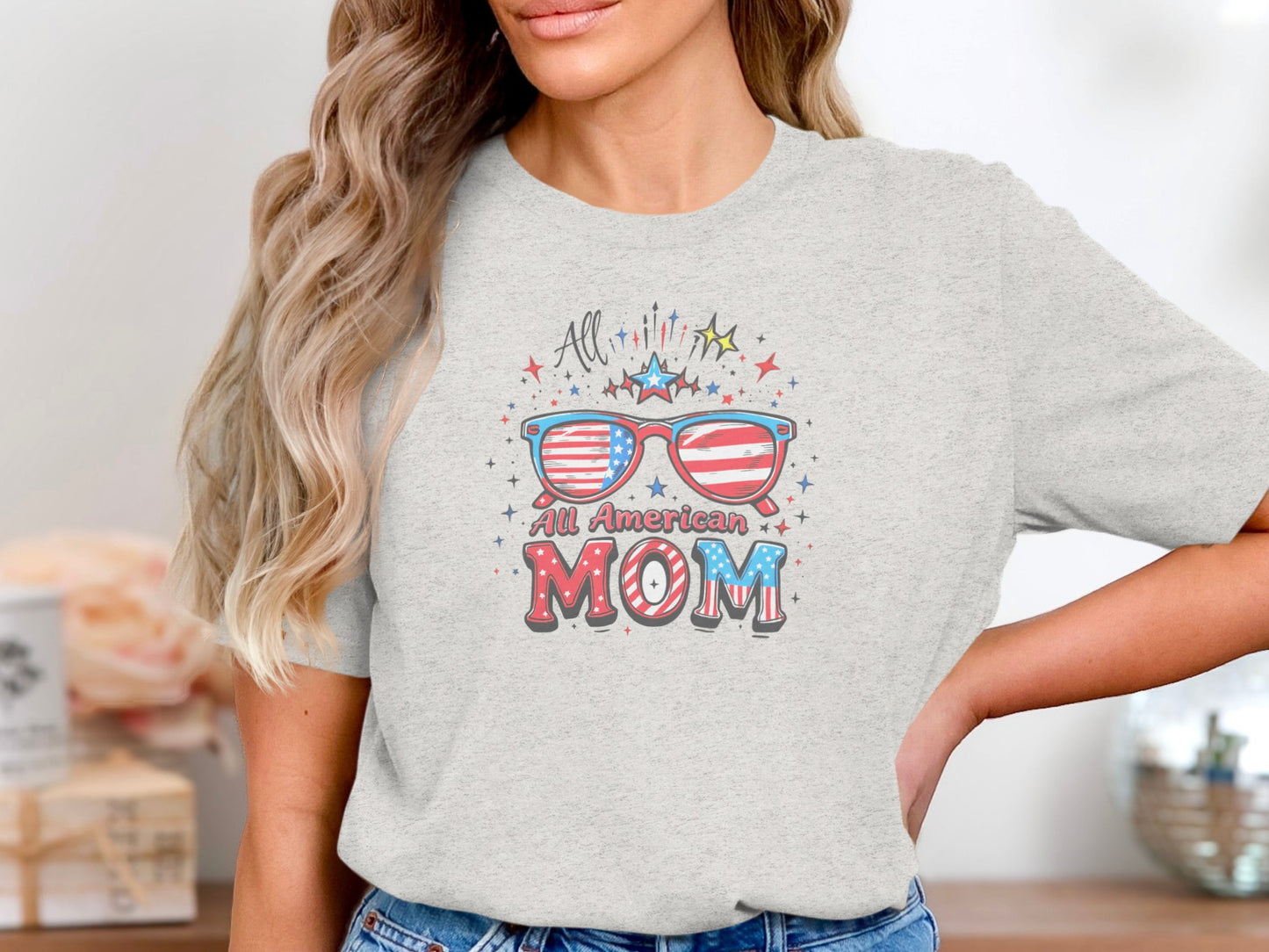 All American Mom Graphic T-shirt product type