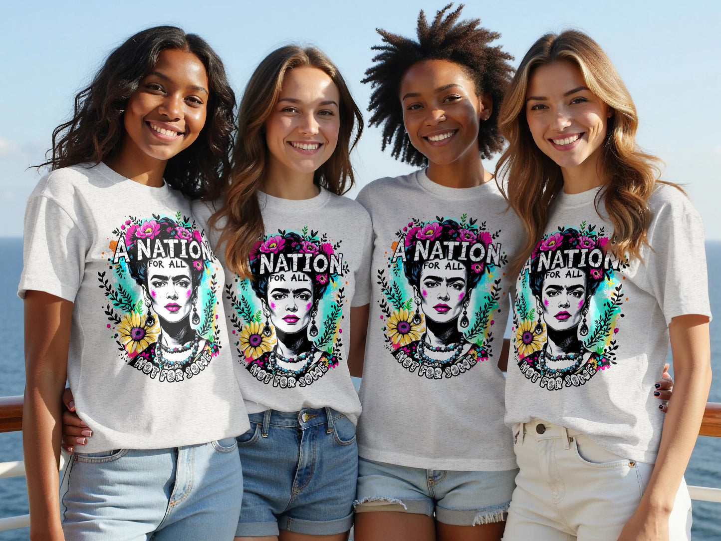 A Nation for All Vibrant Graphic Design T-Shirt product
