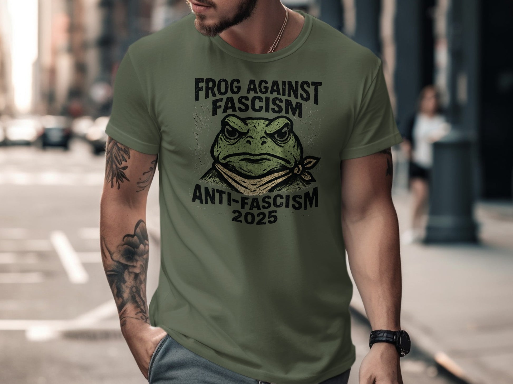 Frog Against Fascism Anti-Fascism 2025 Graphic Tee