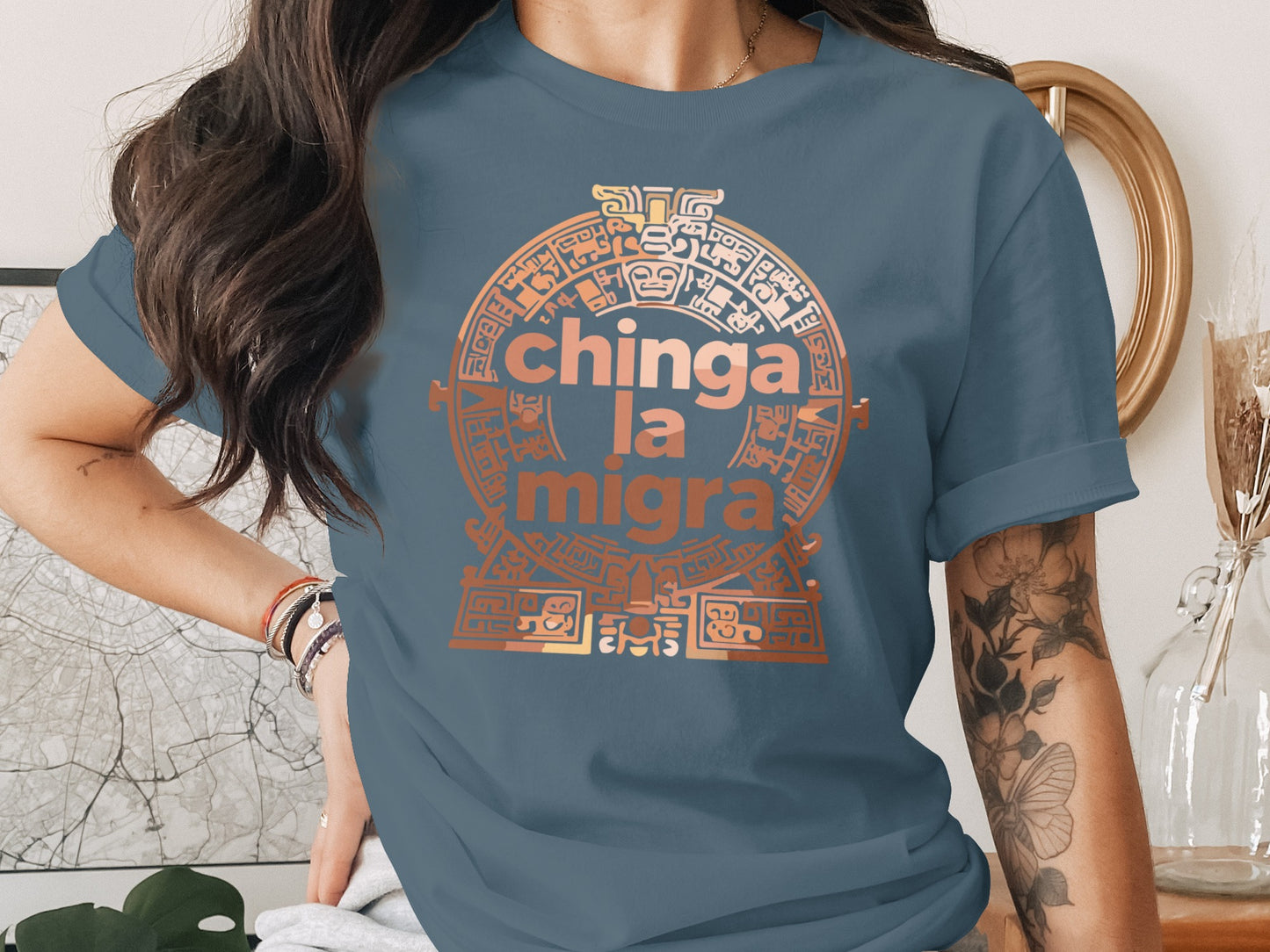 Chinga La Migra Graphic Tee Casual Wear Shirt product type
