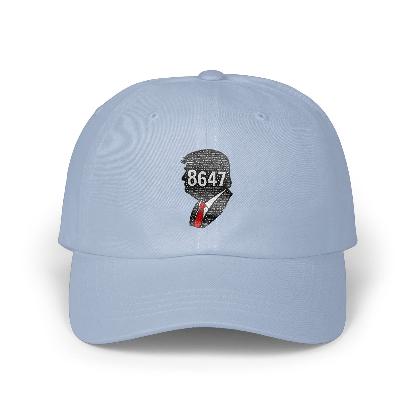 Stylish Light Blue Cap with Iconic Number 8647 product type