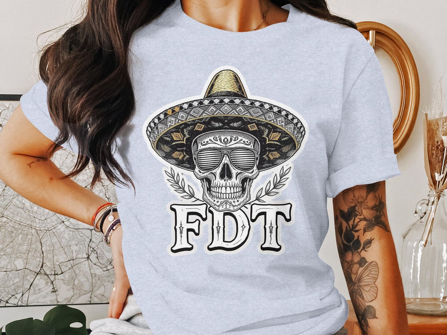 FDT Skull with Sombrero Graphic Shirt product