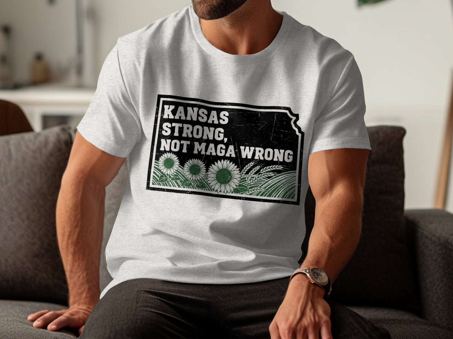 Kansas Strong Not Maga Wrong T-Shirt product