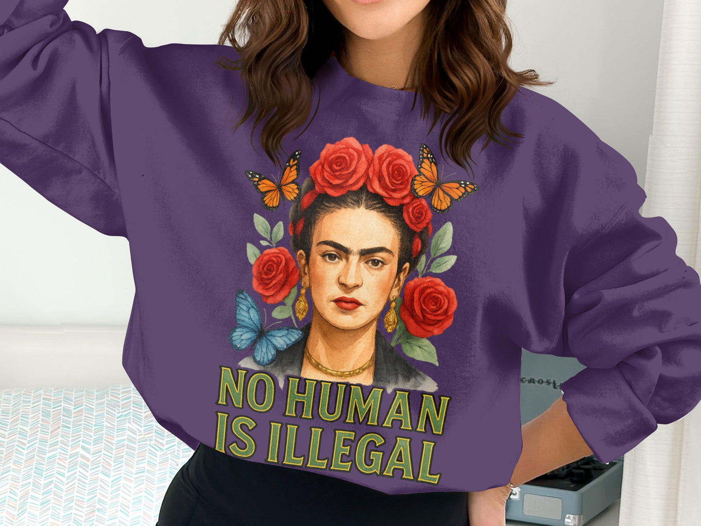 No Human Is Illegal Graphic Sweatshirt