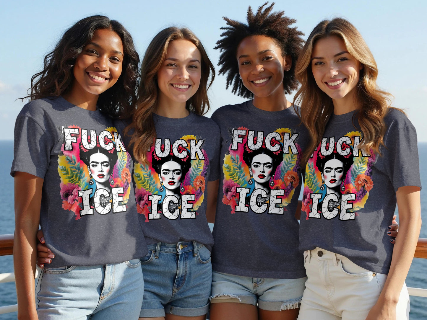 Creative Frida Kahlo Statement Short Sleeve Shirt product type