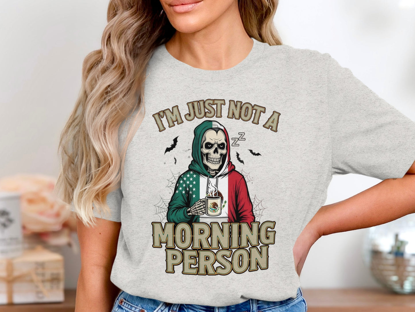 Funny Drinking Skeleton I'm Just Not A Morning Person product type