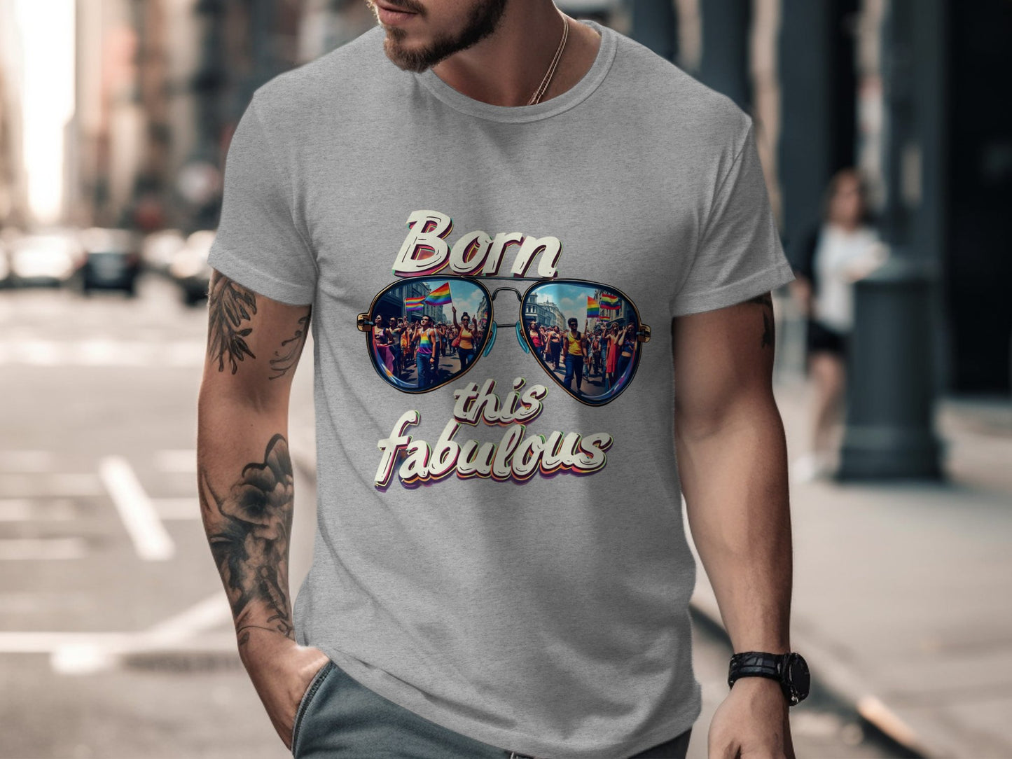 Born This Fabulous Sunglasses Graphic T-Shirt product type