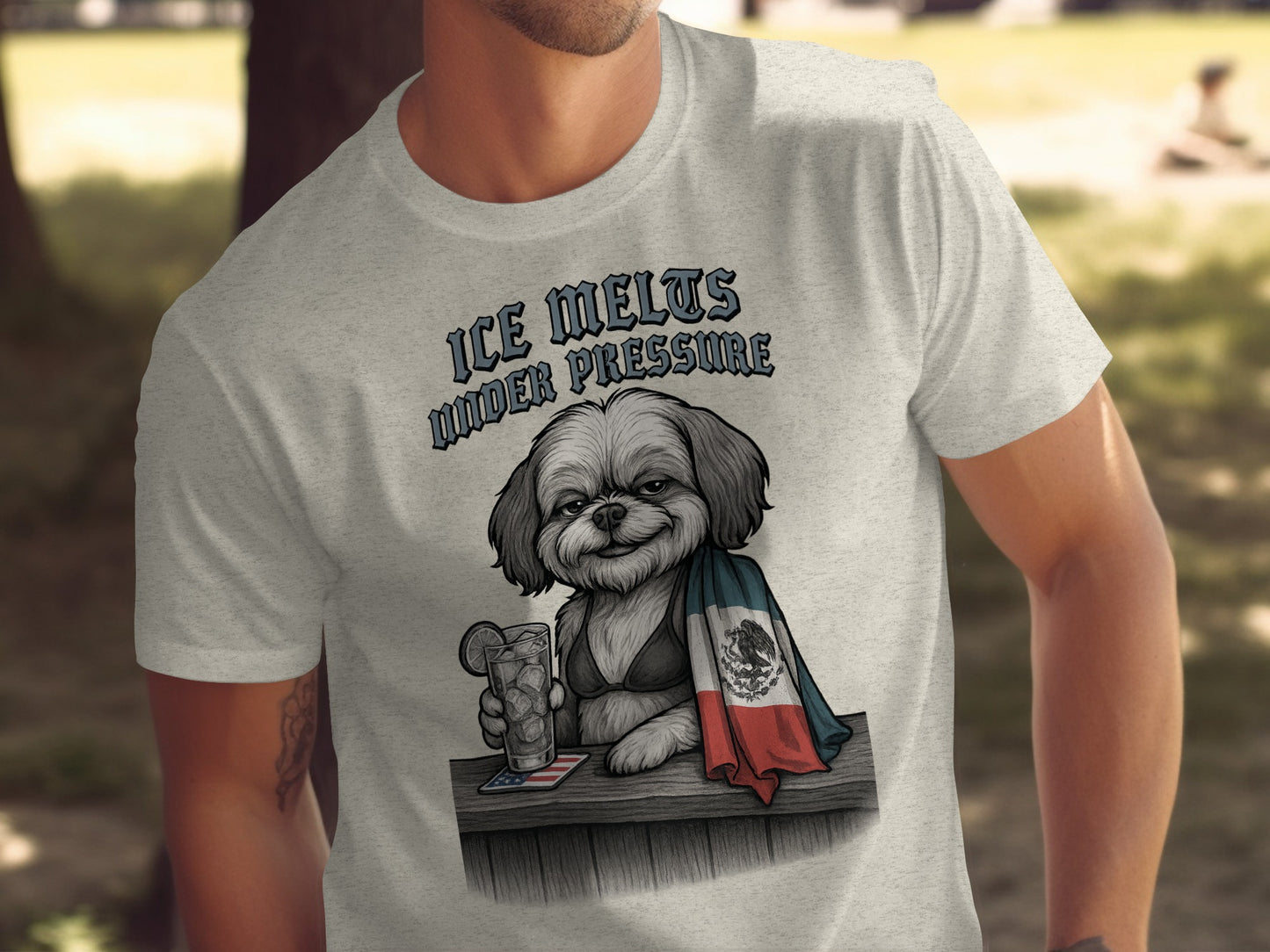 ICE MELTS UNDER PRESSURE Dog Graphic T-Shirt product