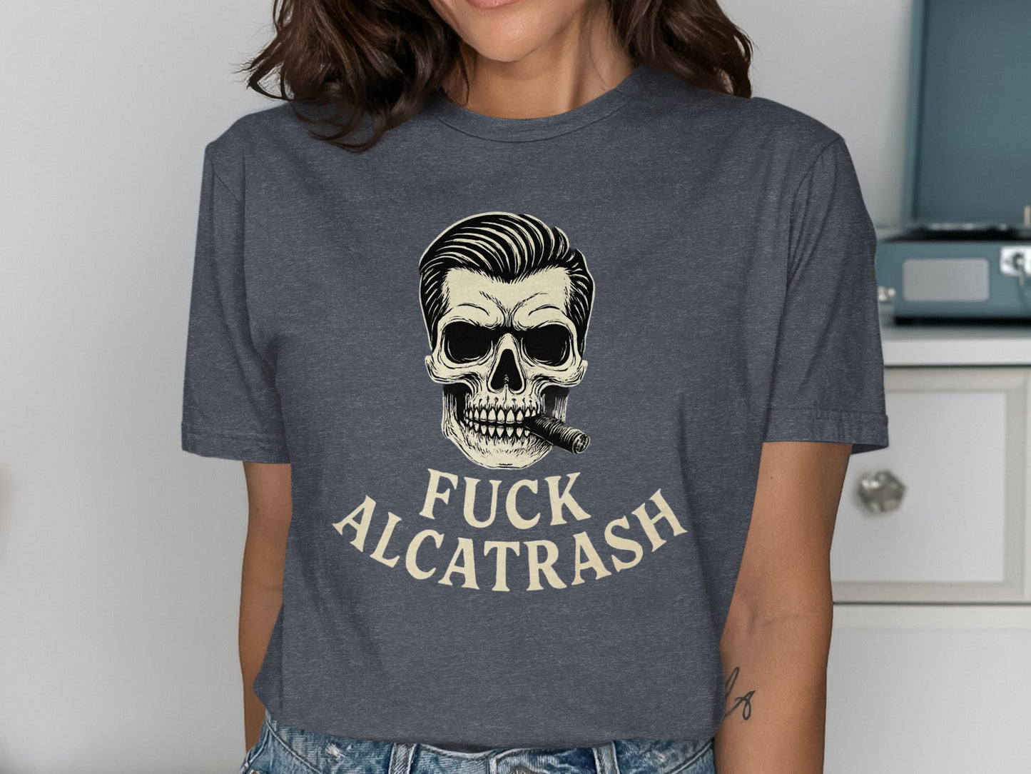 Fuck Alcatrash Skull Graphic Printed Shirt product