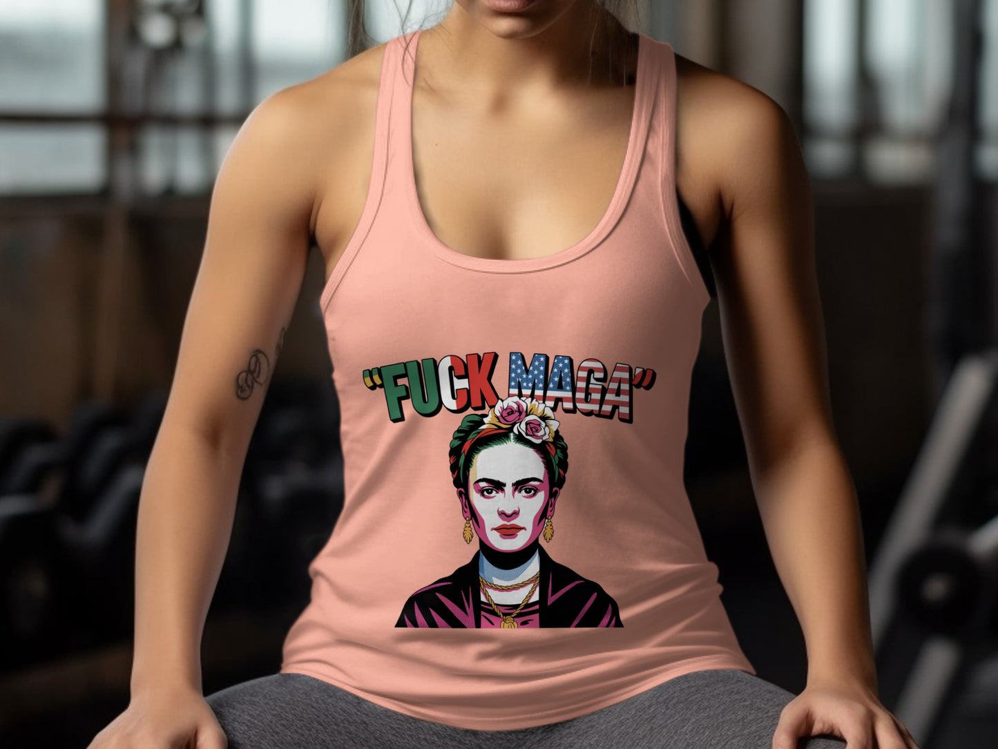 Patriotic Bold Statement Frida Kahlo Tank Top product