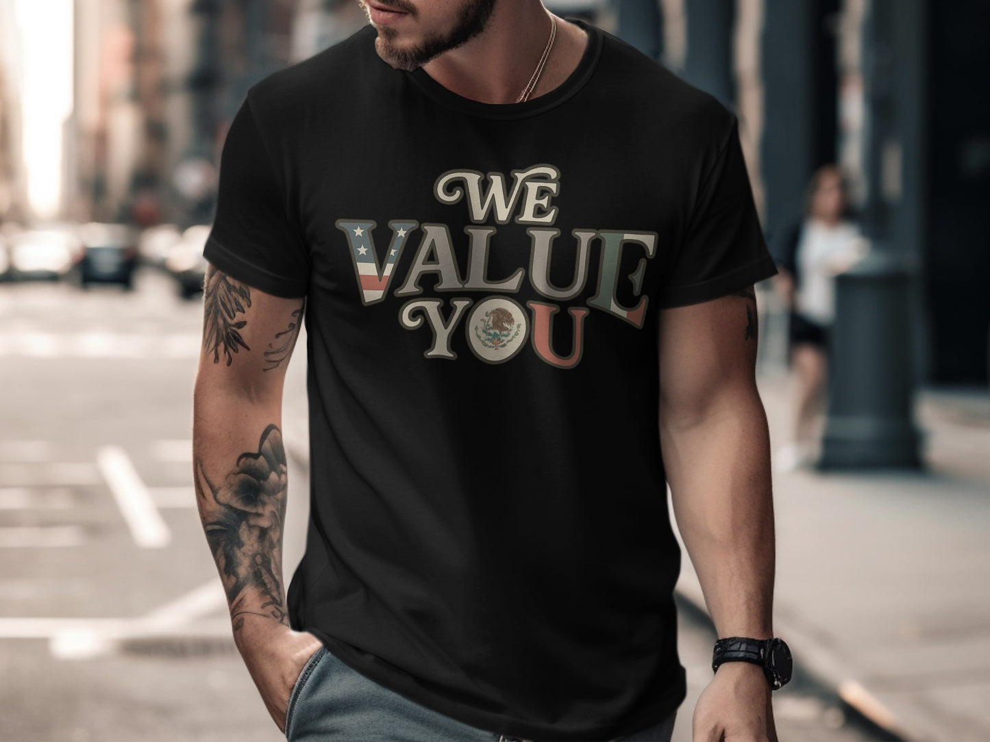 We Value You Graphic Tee for Enthusiastic Statements product