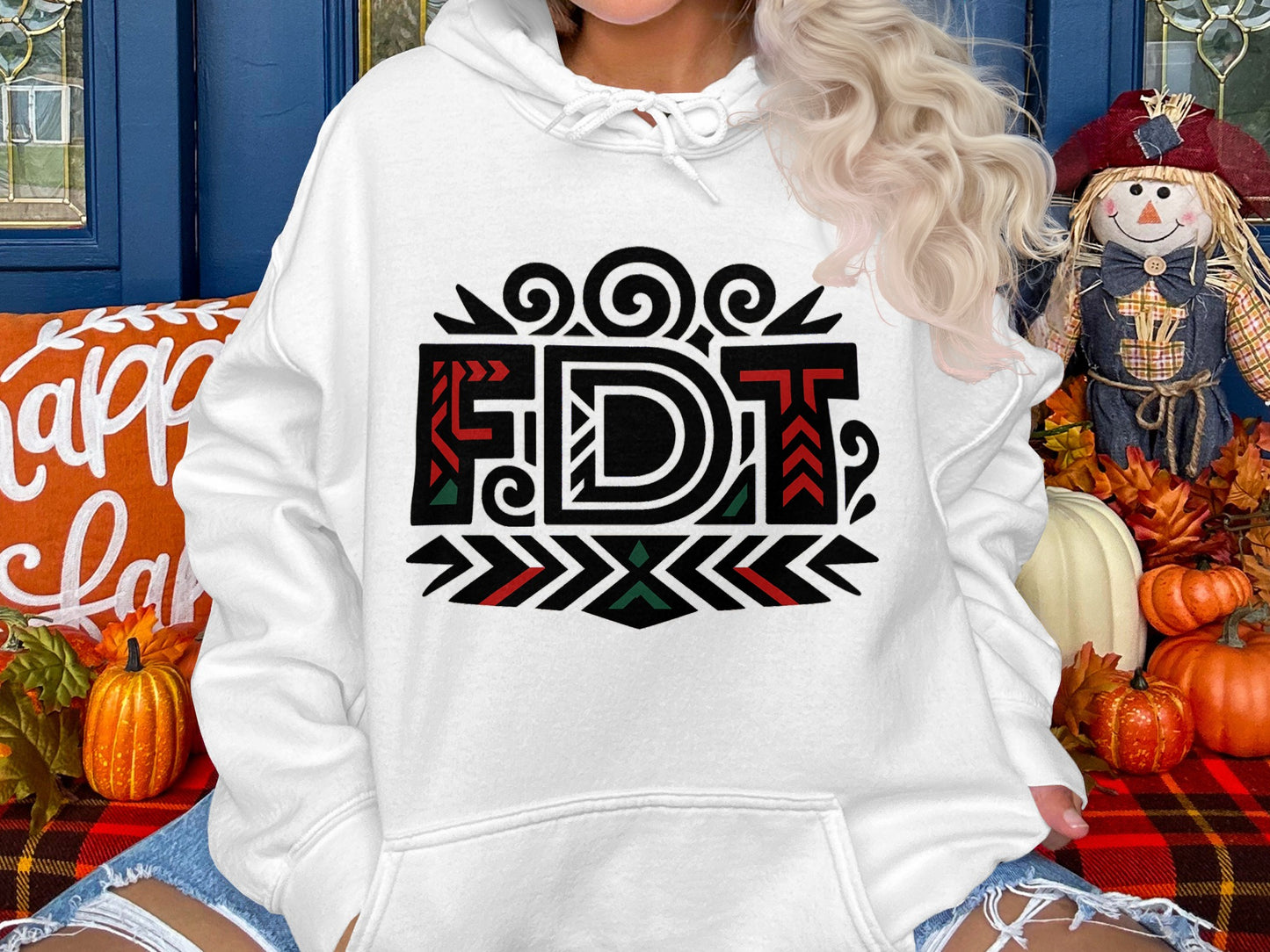 FDT Graphic Printed White Hoodie product