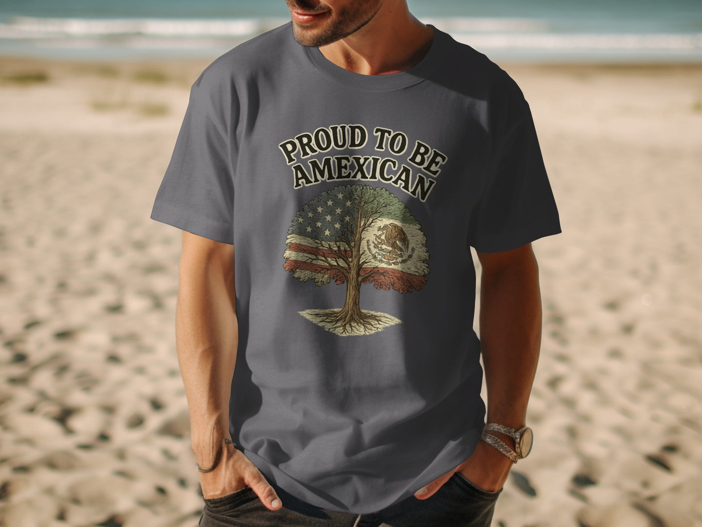 Proud to Be American Tree Graphic T-shirt product