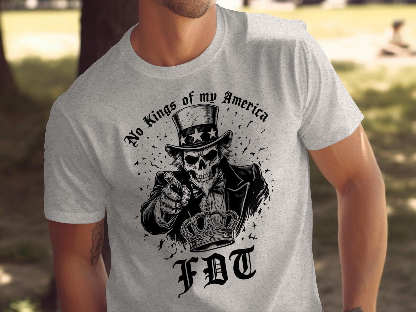 No Kings of my America Skeleton Graphic T-Shirt product