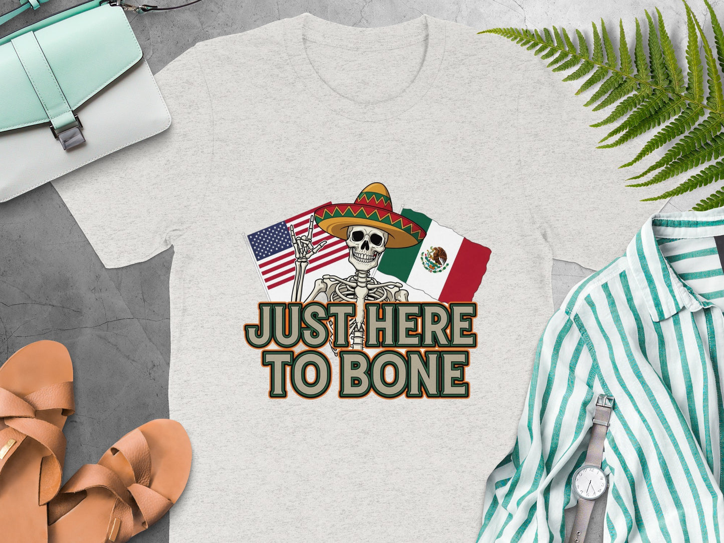 Just Here to Bone Skeleton T-shirt product