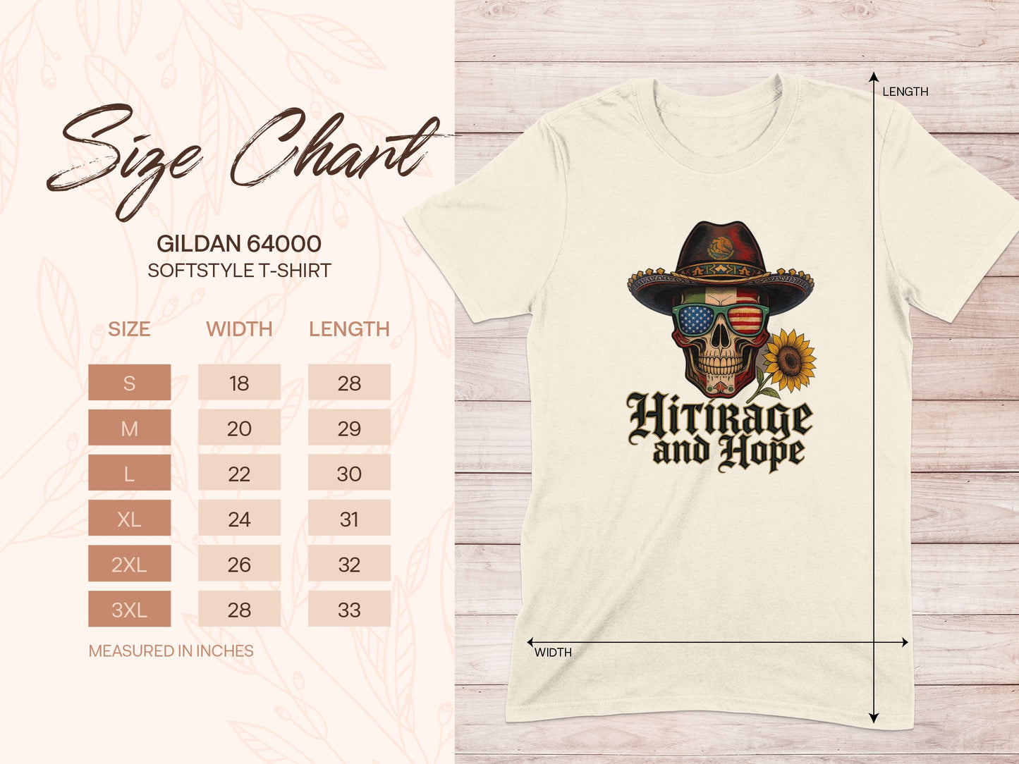 Vintage Skull with Hat Sunflower T-Shirt product
