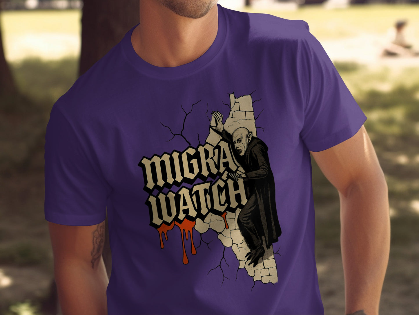 Migra Watch Graphic Horror Design Shirt product type