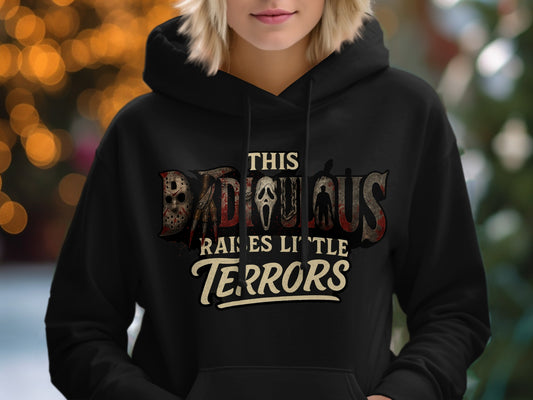 This Dad Raises Little Terrors Hoodie Product