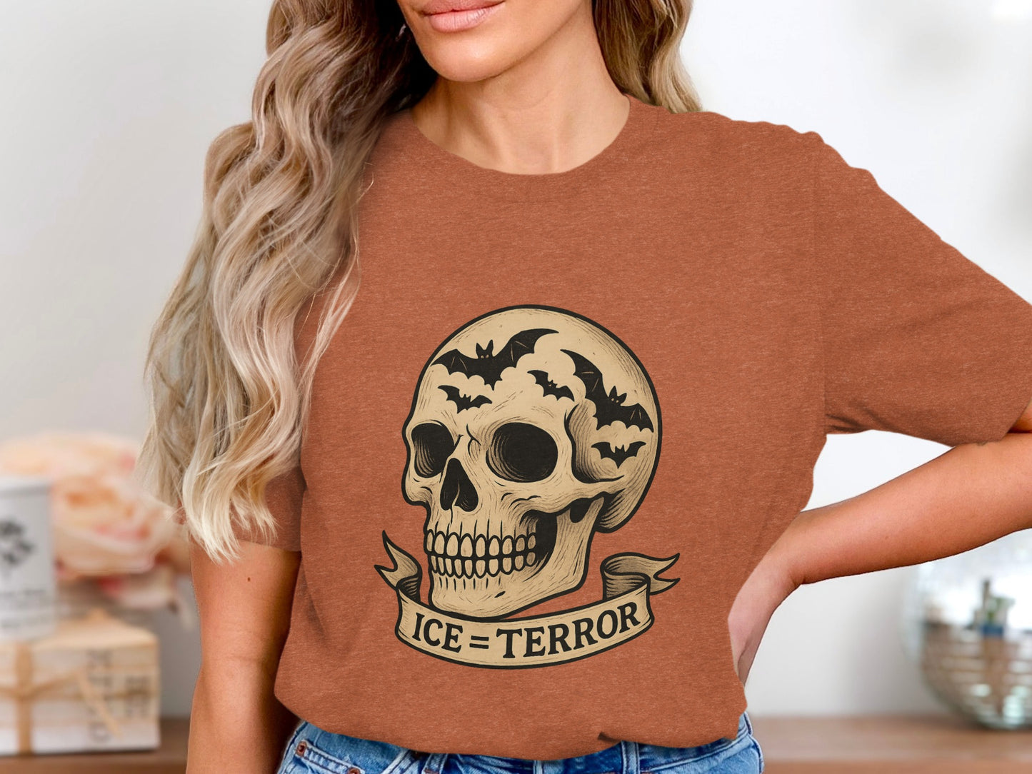 Ice Equals Terror Skull Graphic T-Shirt product