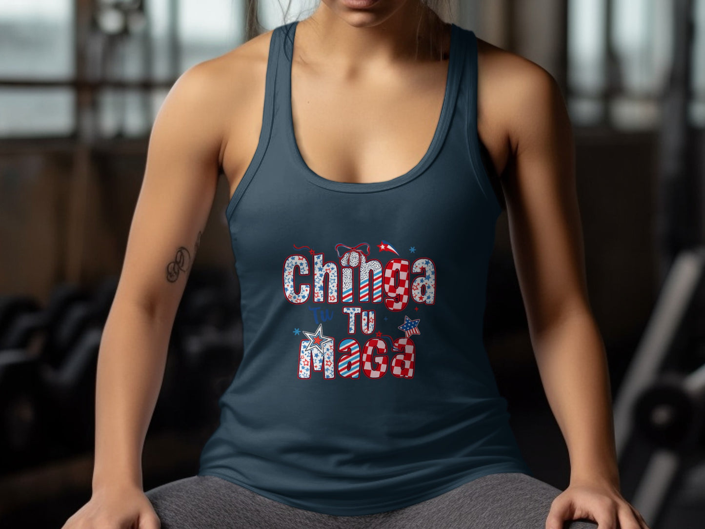 Chinga Tu Maga Graphic Tank Top Clothing Product