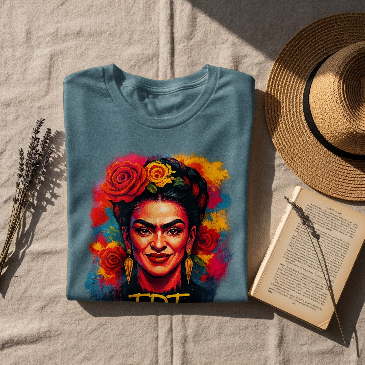 Colorful Floral Portrait Design T-Shirt product