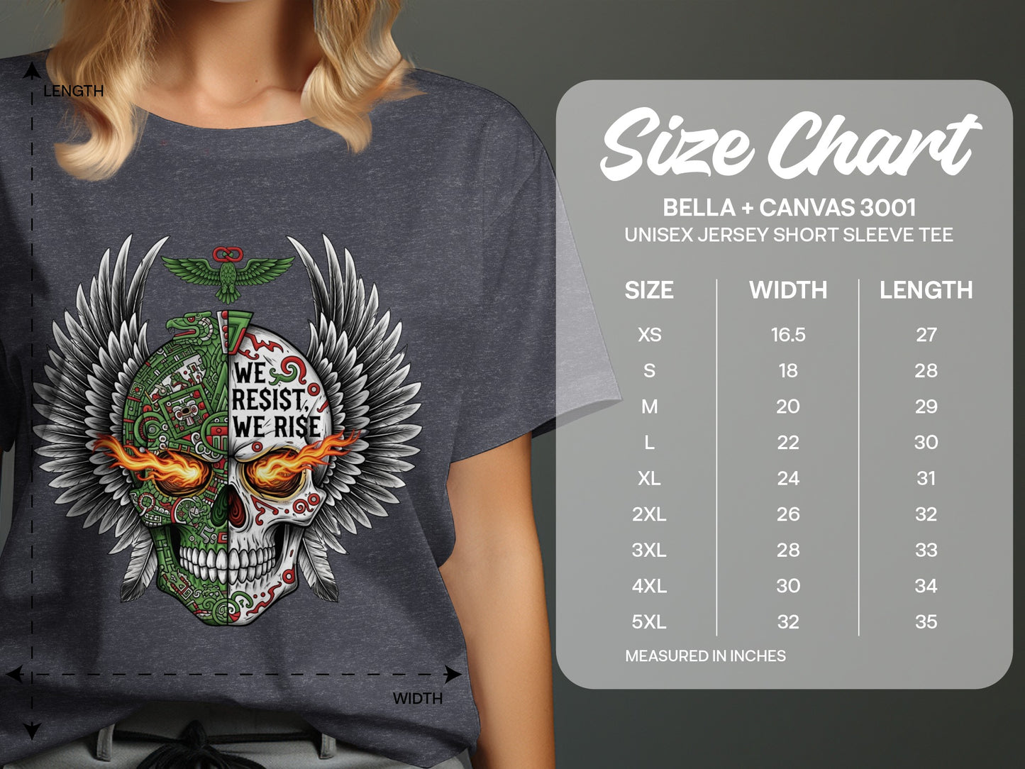 We Resist We Rise Skull Winged Tee product type