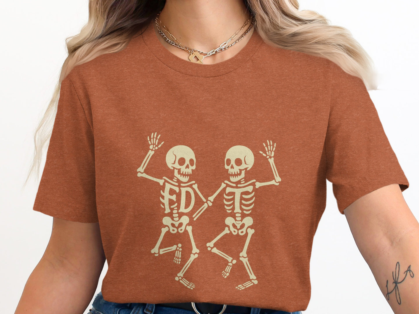 Dancing Skeletons Graphic Tee Shirt product type