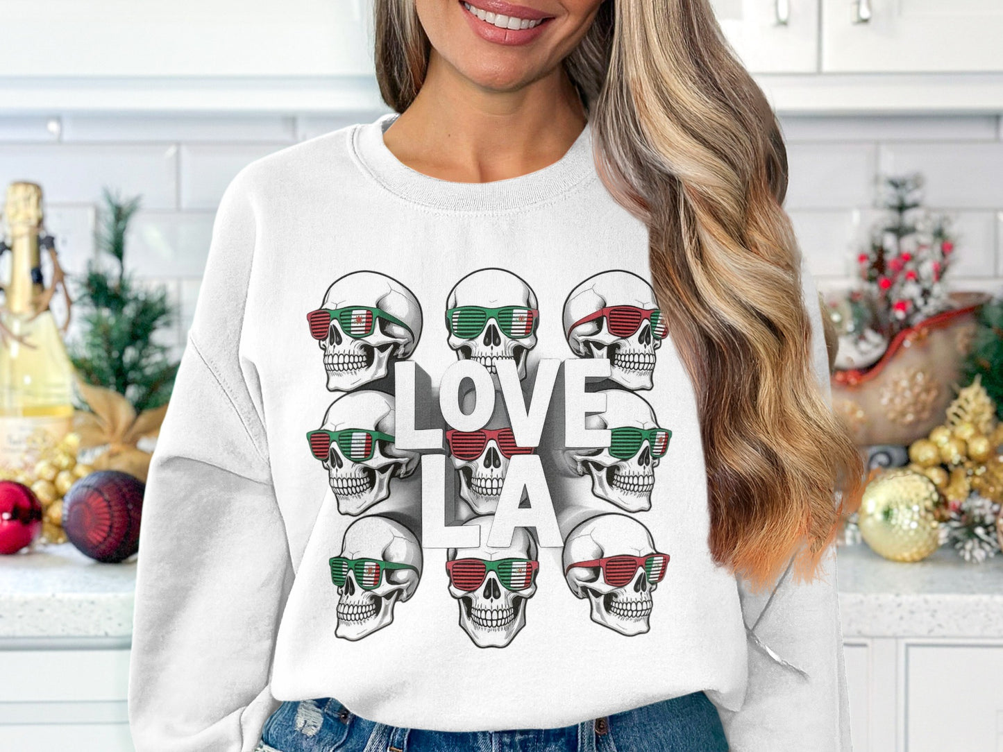 Love LA Skull Design Christmas Sweater product
