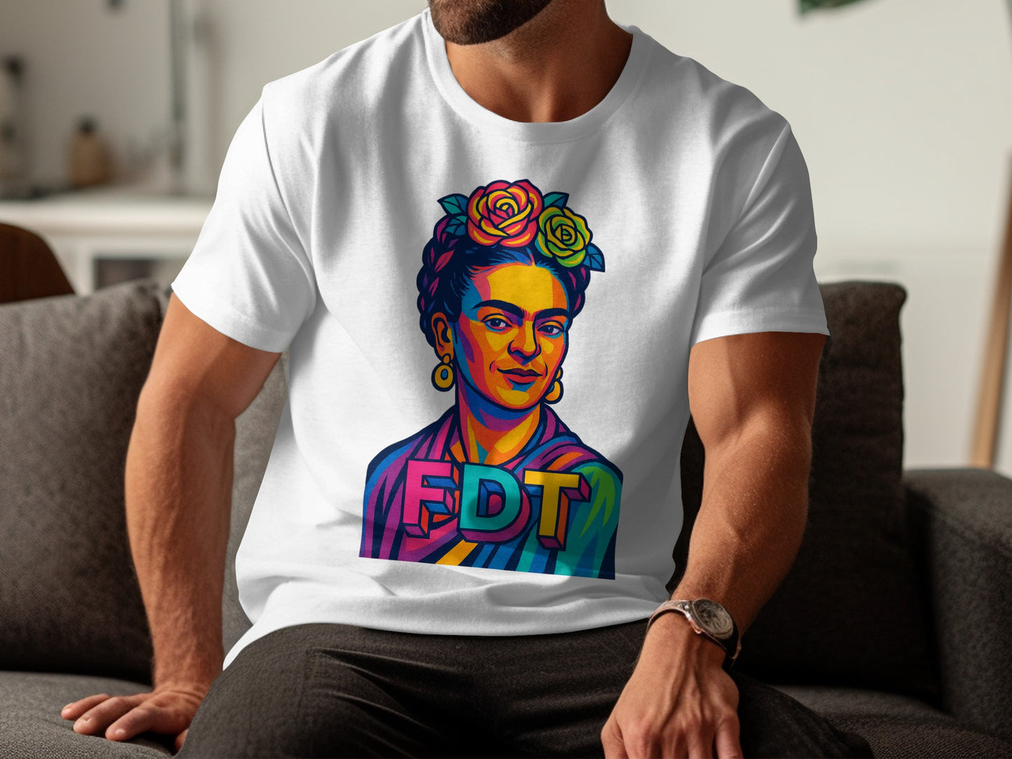 Colorful Artistic Design FDT Graphic Print T-Shirt product type