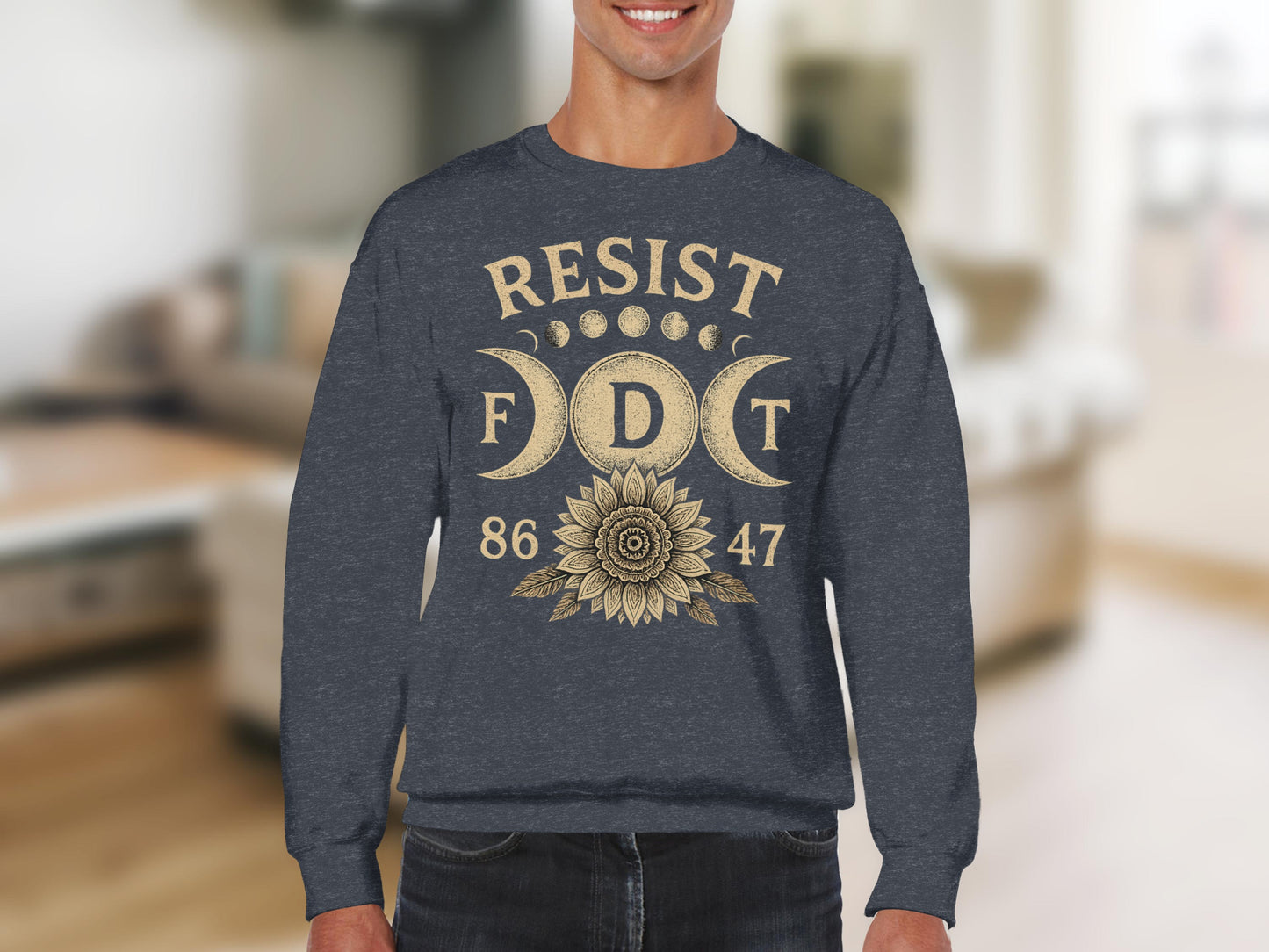 Resist FDT Moon Phases Sunflower Graphic Sweatshirt product type