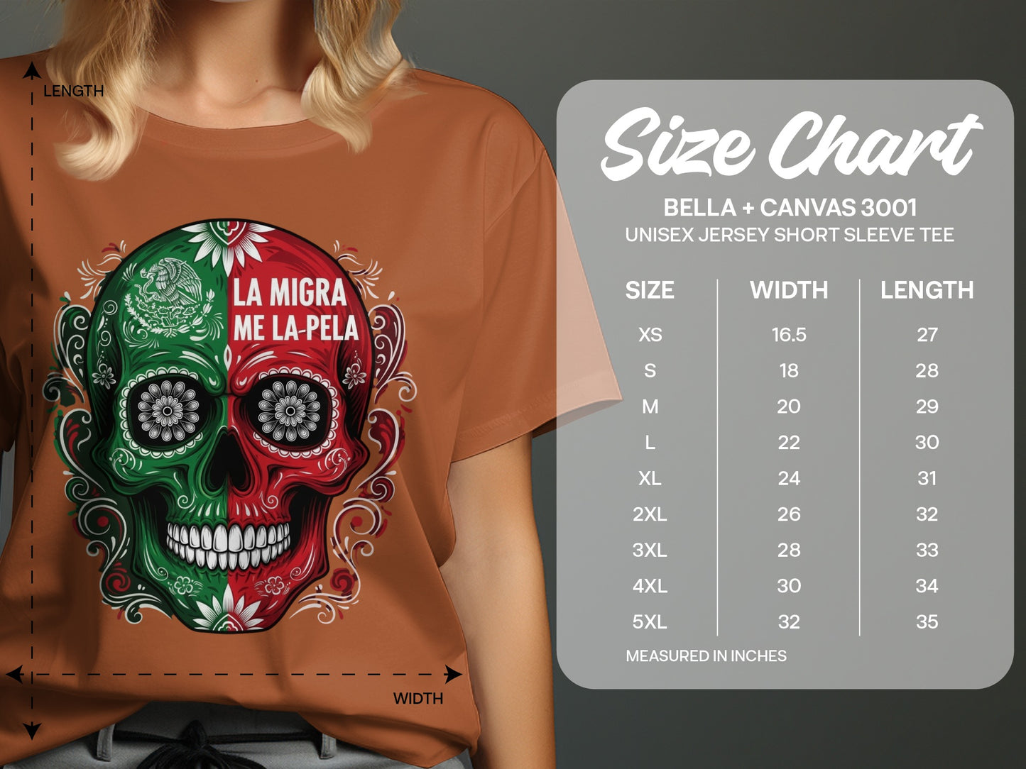 Mexican Flag Skull Design Graphic Unisex Tee product