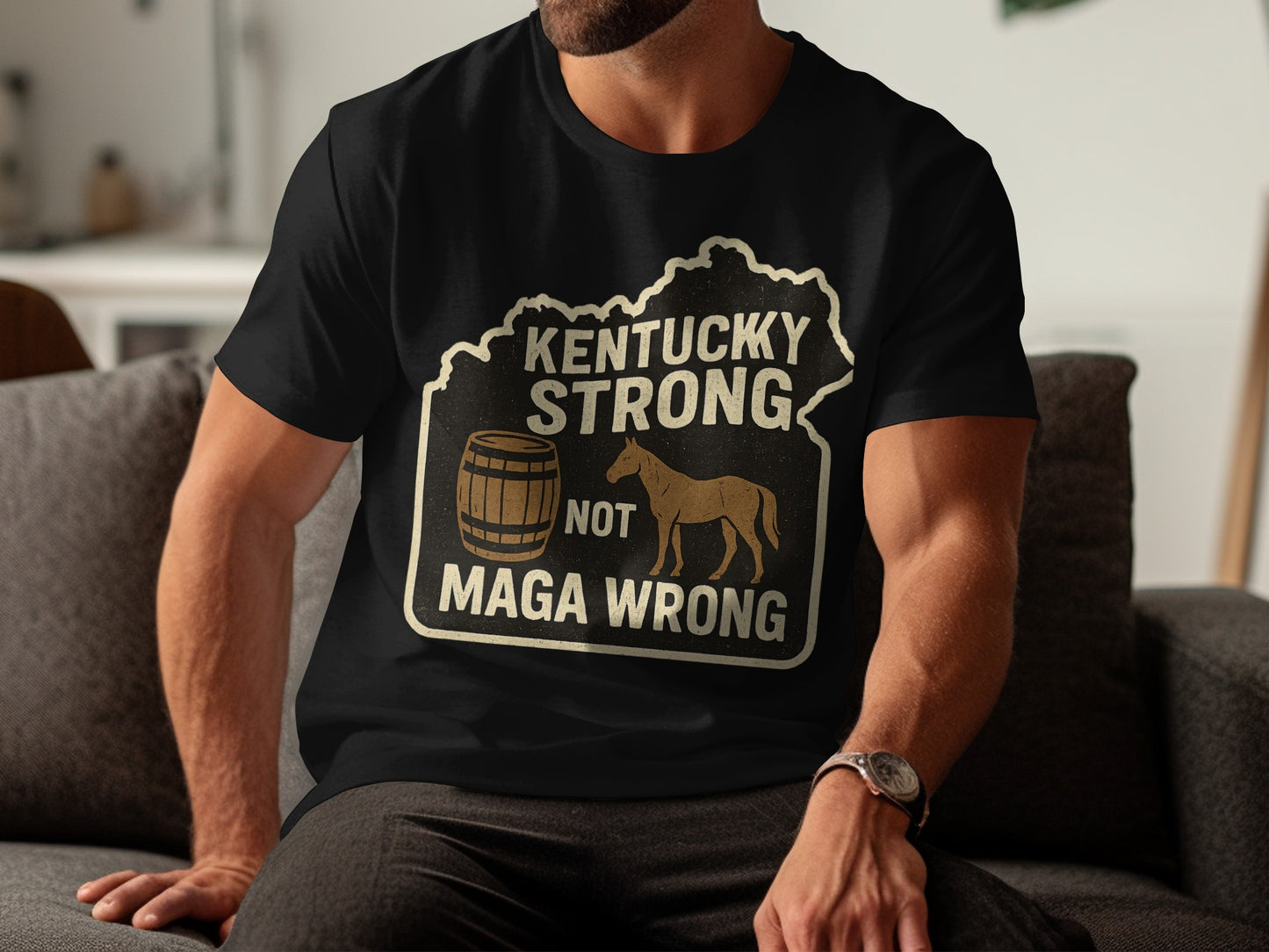 Kentucky Strong Not MAGA Wrong graphic T-shirt product type