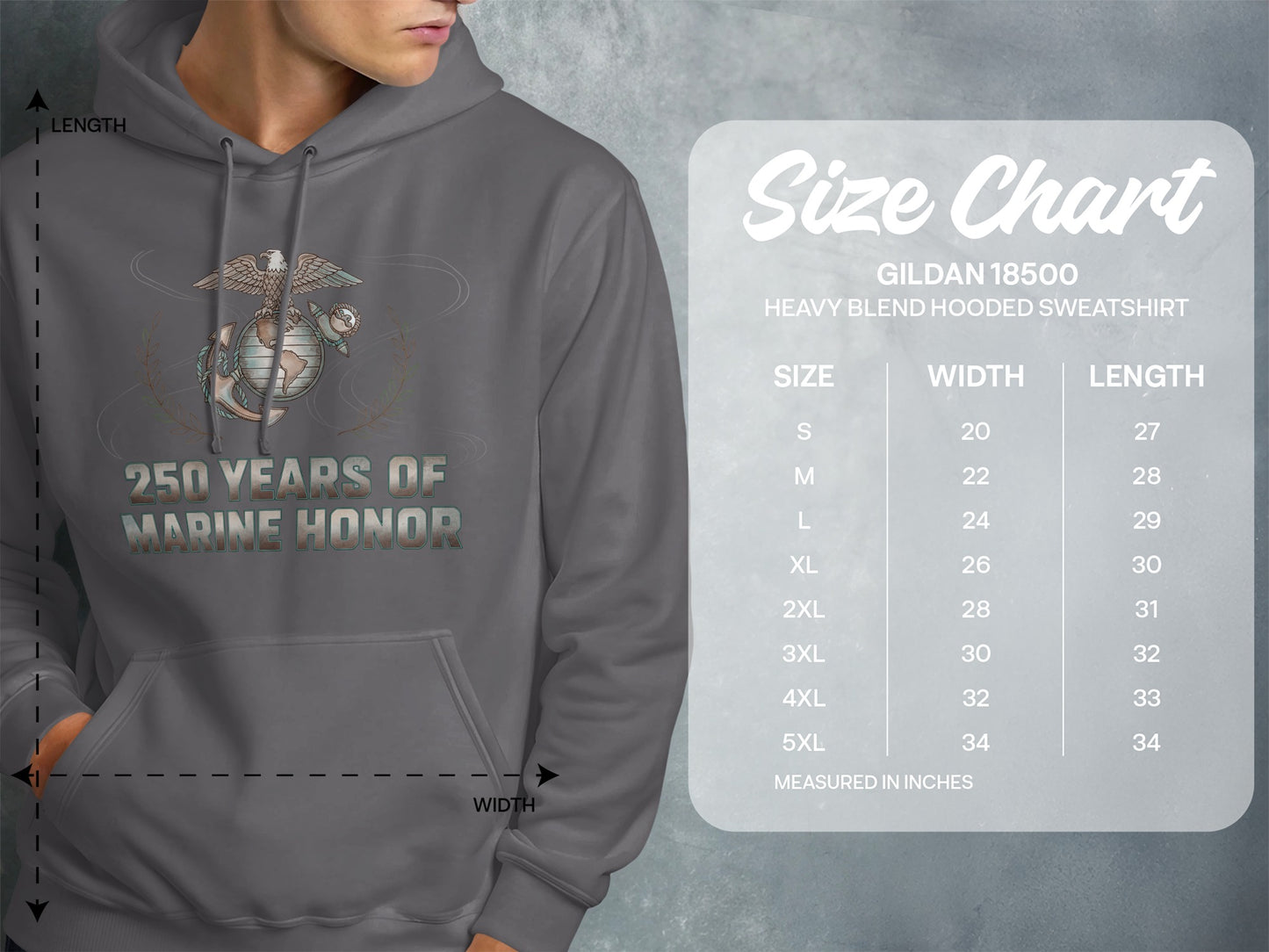 250 Years of Marine Honor Hooded Sweatshirt