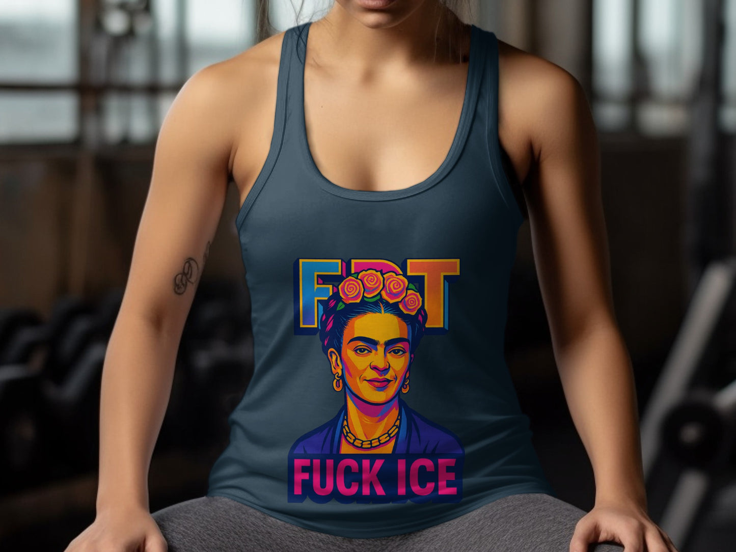 Frida FDT Fuck ICE Statement Tank Top product type