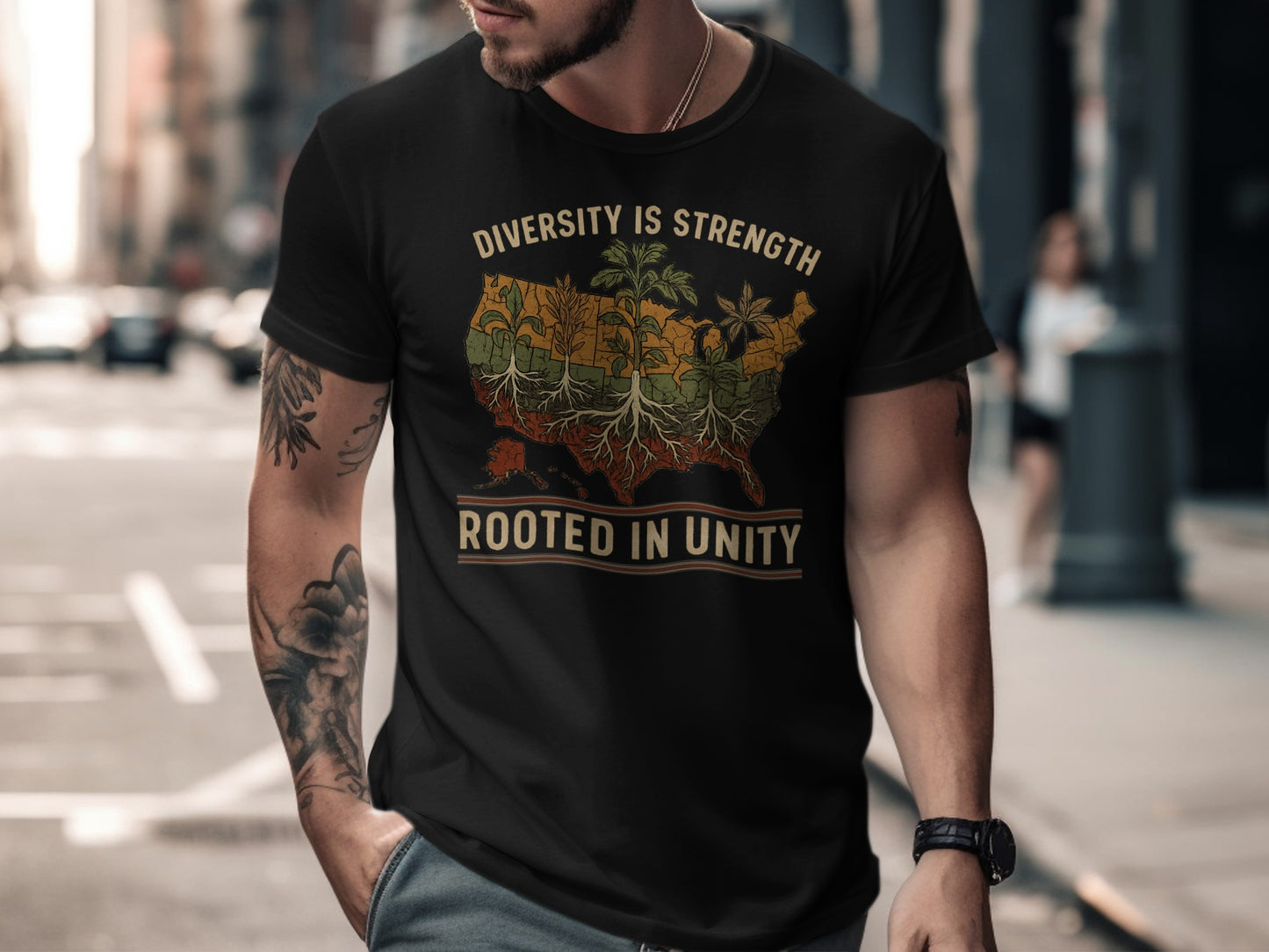 Diversity Is Strength Rooted in Unity T-Shirt Product