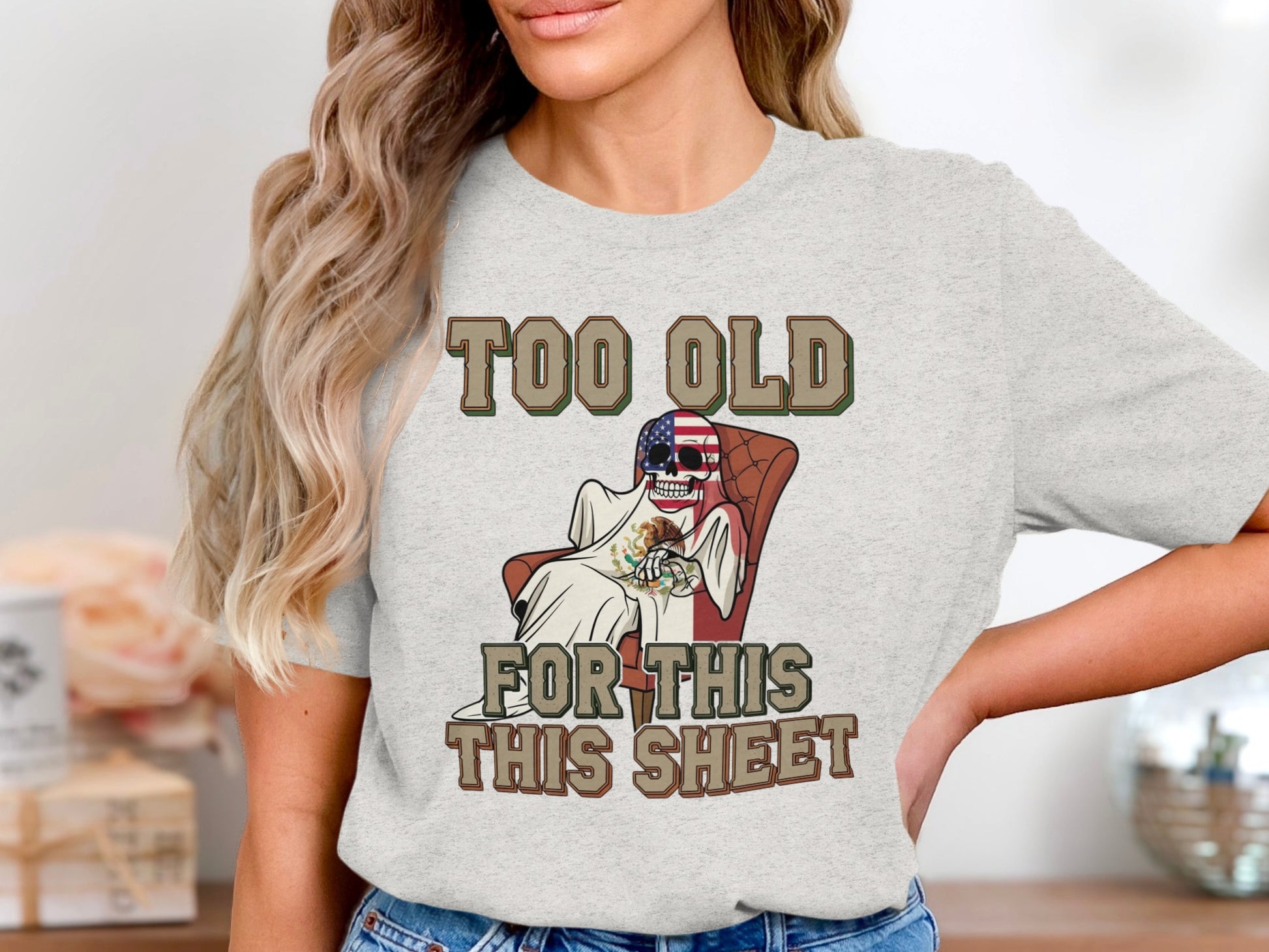 Too Old For This This Sheet Halloween shirt