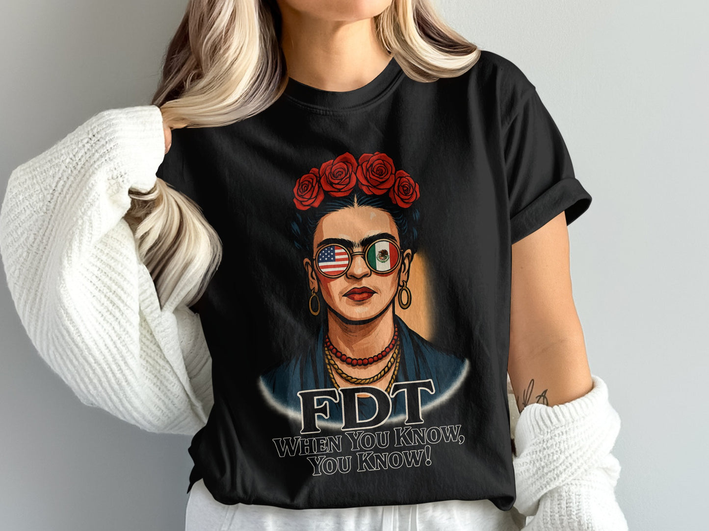 Frida-Inspired FDT Graphic T-Shirt Unique Fashion product