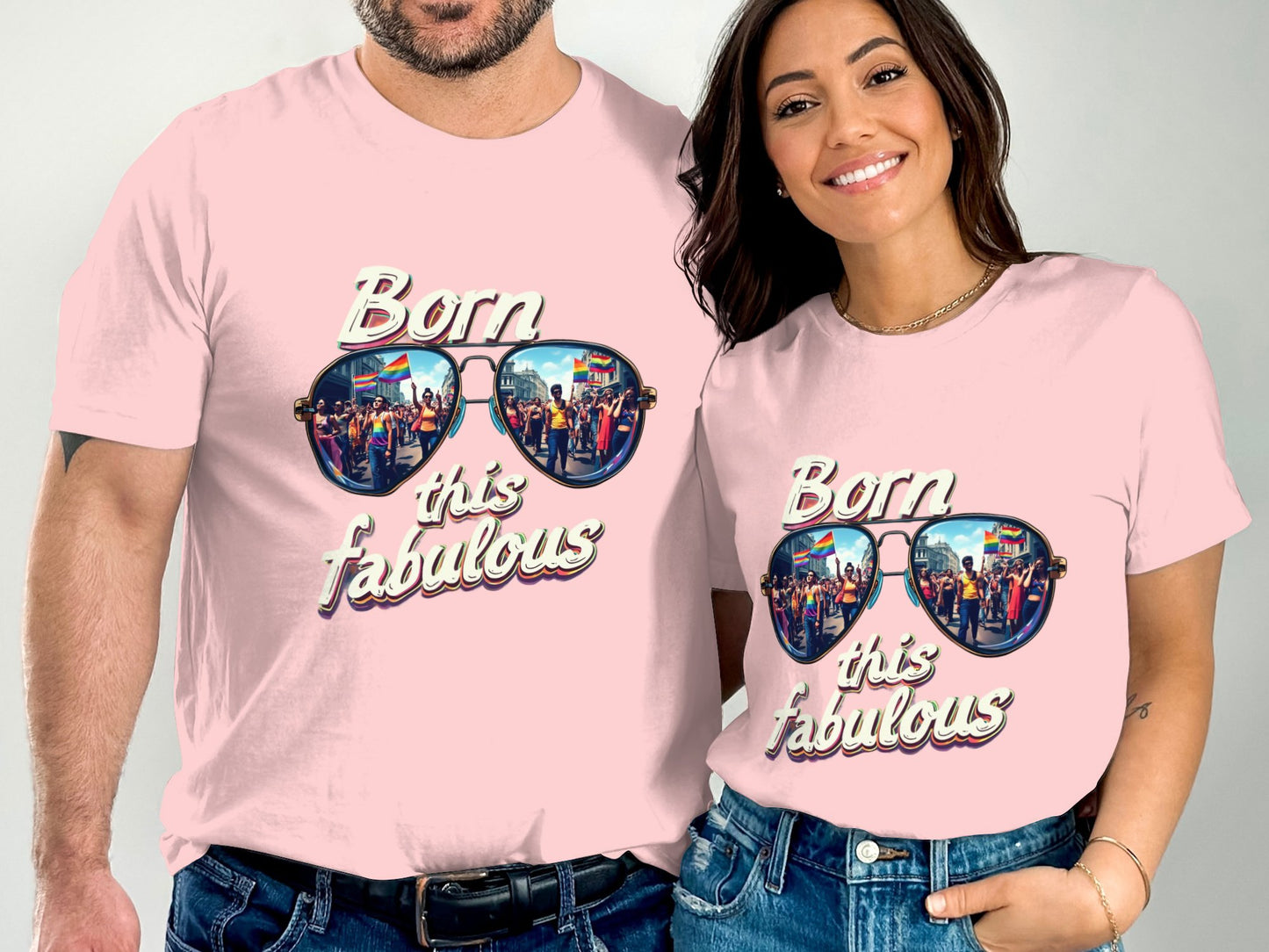 Born This Fabulous Sunglasses Graphic Tee product type