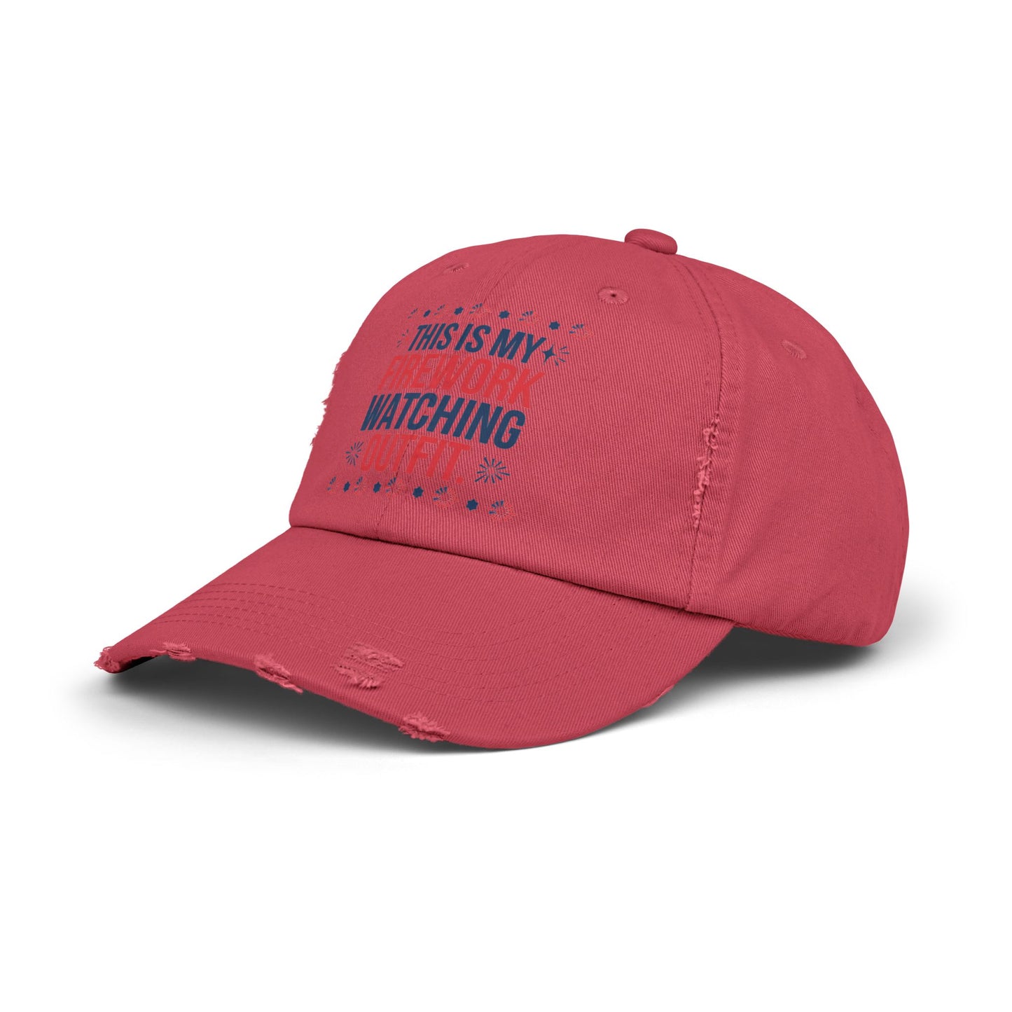 Firework Watching Cap - Unisex Distressed Hat for Celebrations