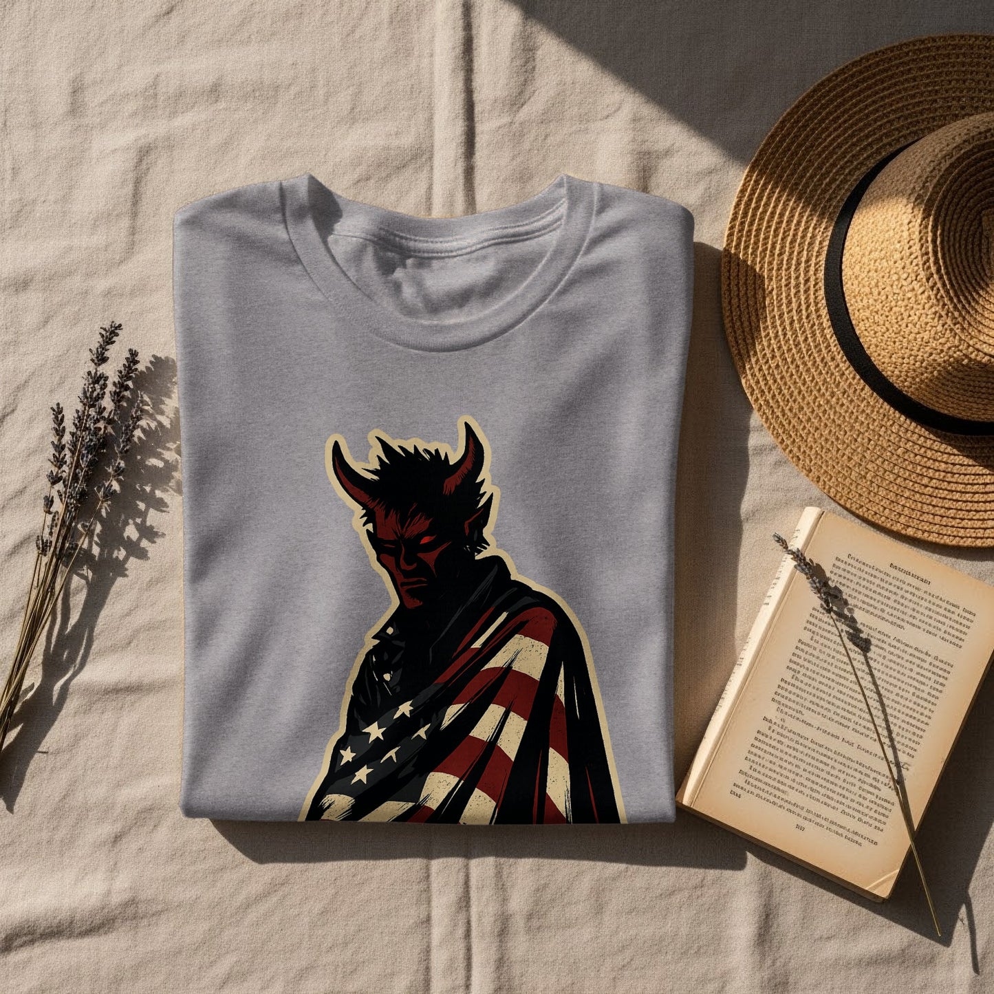Graphic Design Dark Figure American Flag T-shirt product
