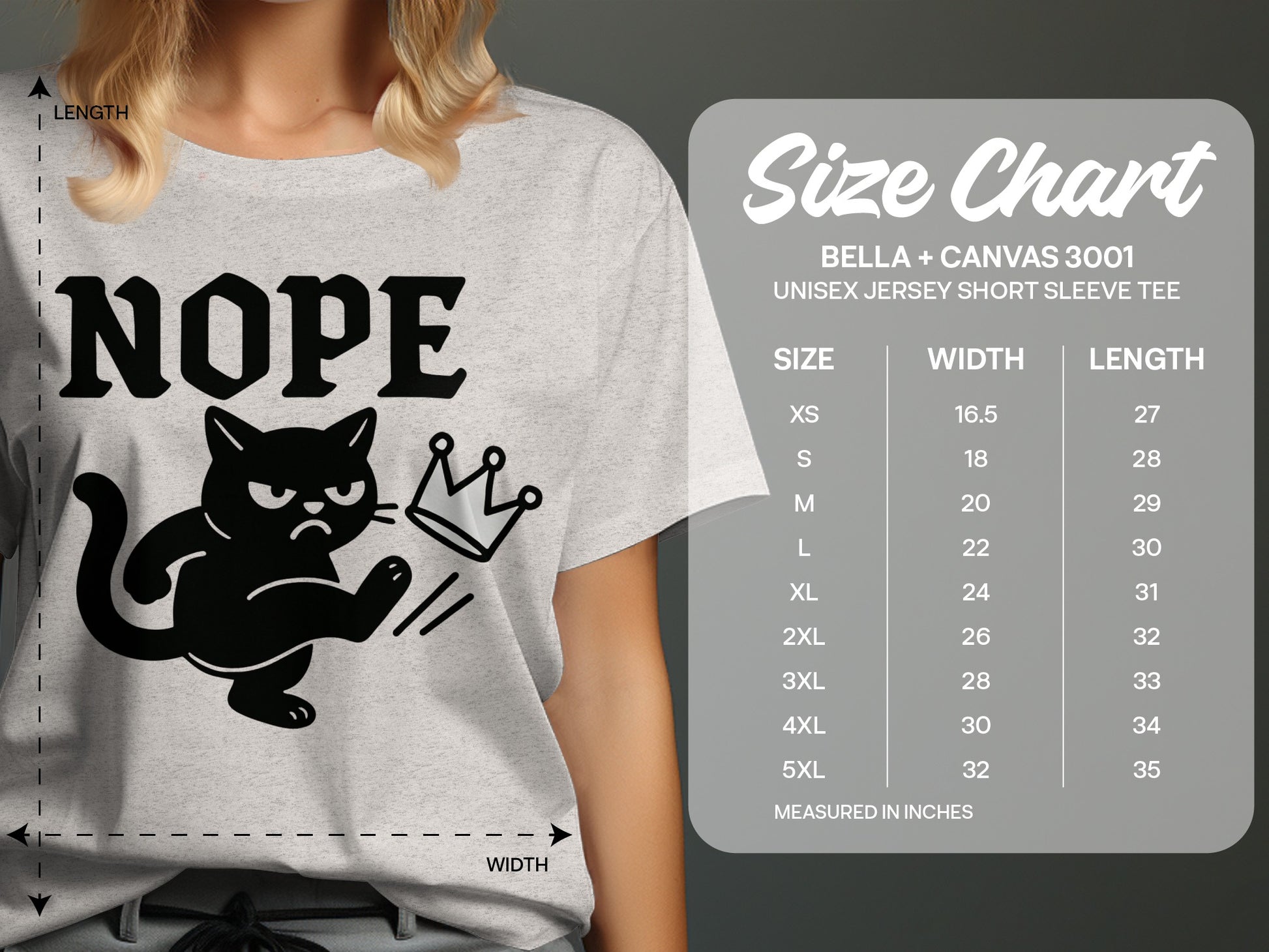 Nope Black Angry Cat Graphic T-Shirt product type