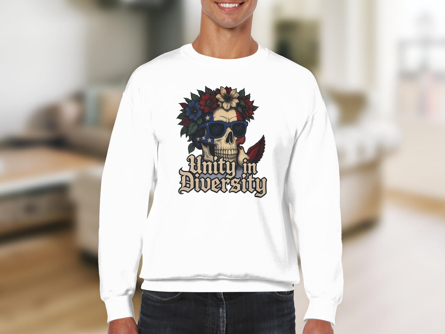 Unity in Diversity Skull Graphic Sweatshirt product