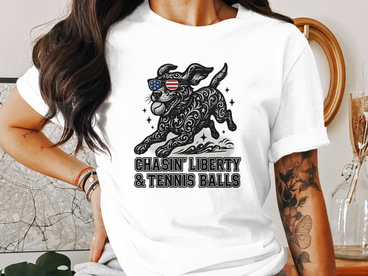 Chasin' Liberty and Tennis Balls T-shirt product